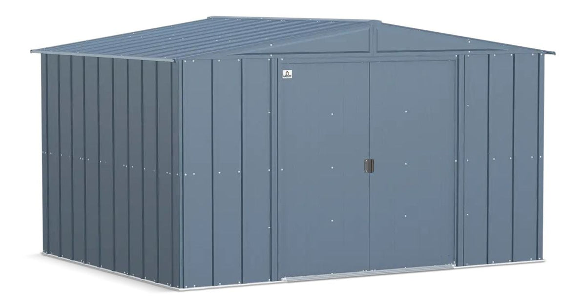 Classic Galvanized Steel Storage Shed, Blue Grey, 10-ft x 8-ft F1M9 - product image 1