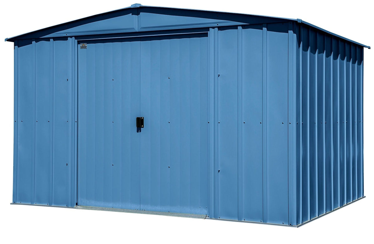 Classic Galvanized Steel Storage Shed, Blue Grey, 10-ft x 8-ft F1M9 - product image 3