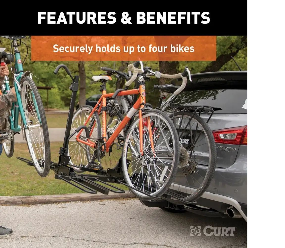 18087 Tray-Style Hitch-Mounted Bike Rack (4-Bike, 2-in Shank) Y8X9 - product image 7