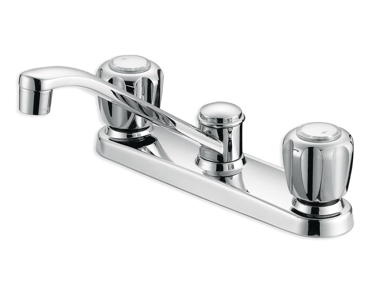 Double Handle Metal Kitchen Faucet, Chrome P3M2 - product image 1