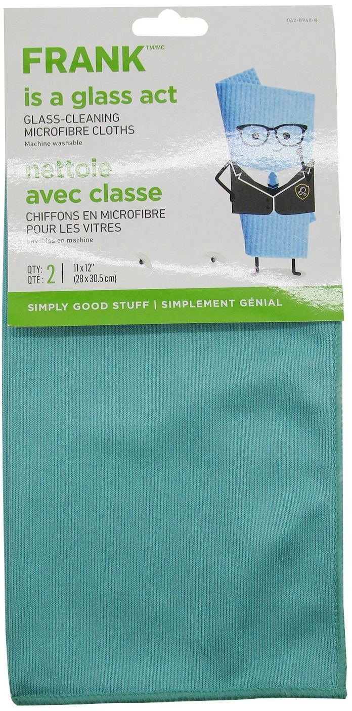 Glass Cleaning Machine Washable Microfibre Cloths, Blue, 2-pk G2Z7 - product image 1