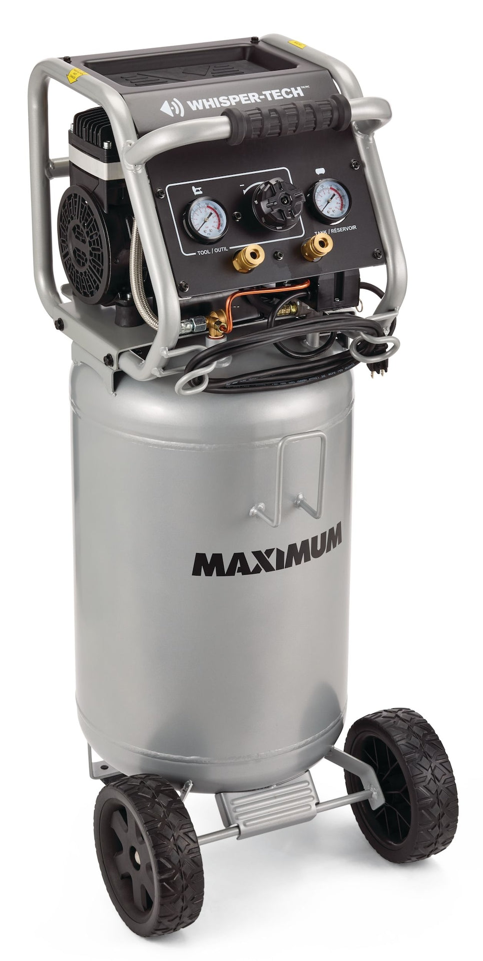 15-Gallon Oil-Free Quiet Portable Vertical Air Compressor with Top Tray H3F6 - product image 2