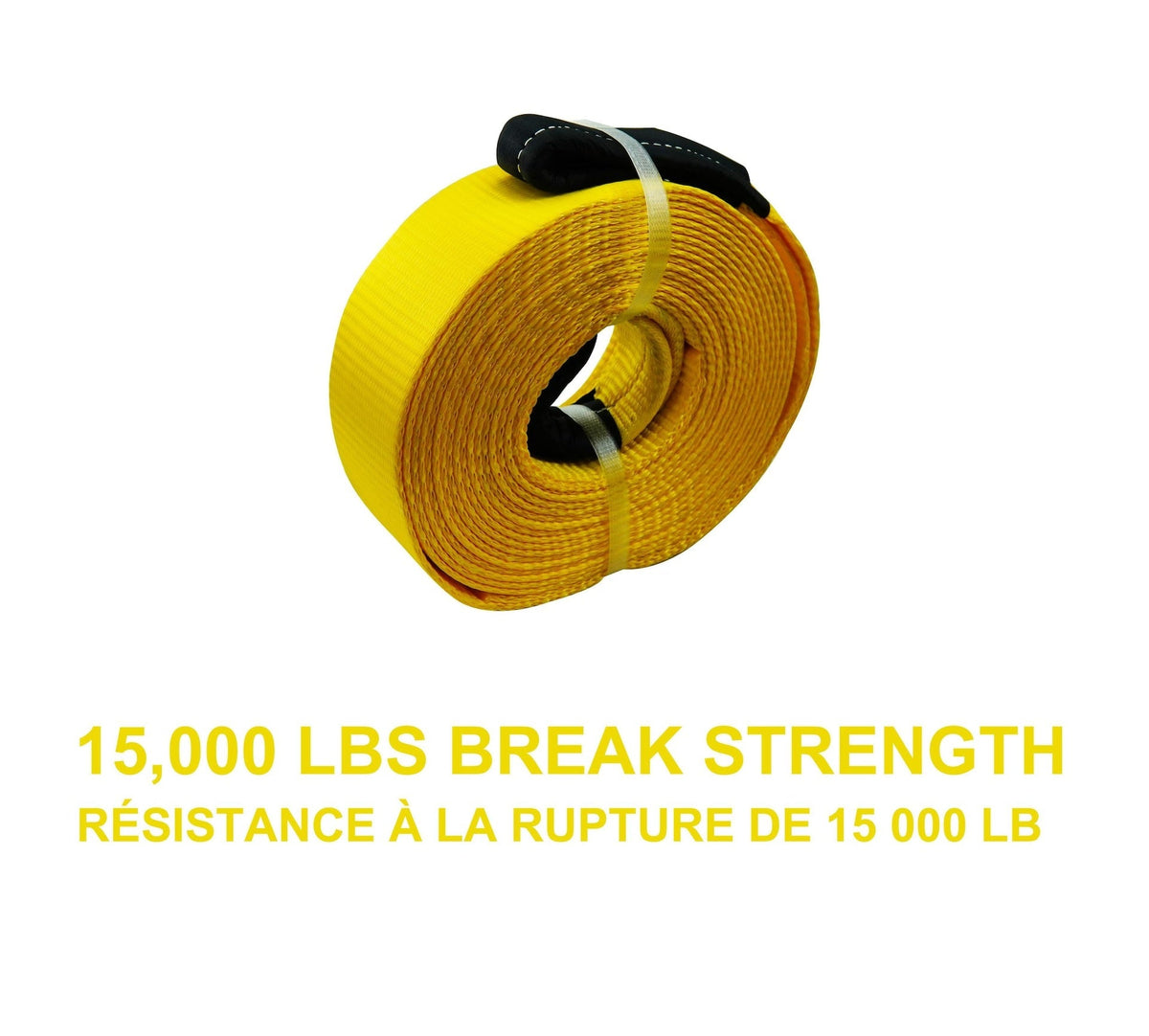 15,000-lb Recovery Strap with Loop Ends, Commercial Grade, 2-in x 30-ft I5M4 - product image 2