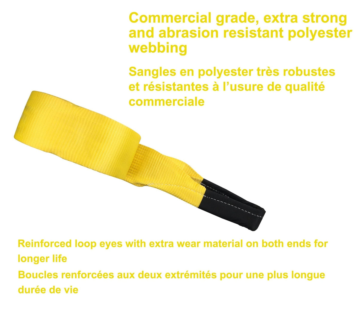 15,000-lb Recovery Strap with Loop Ends, Commercial Grade, 2-in x 30-ft I5M4 - product image 3
