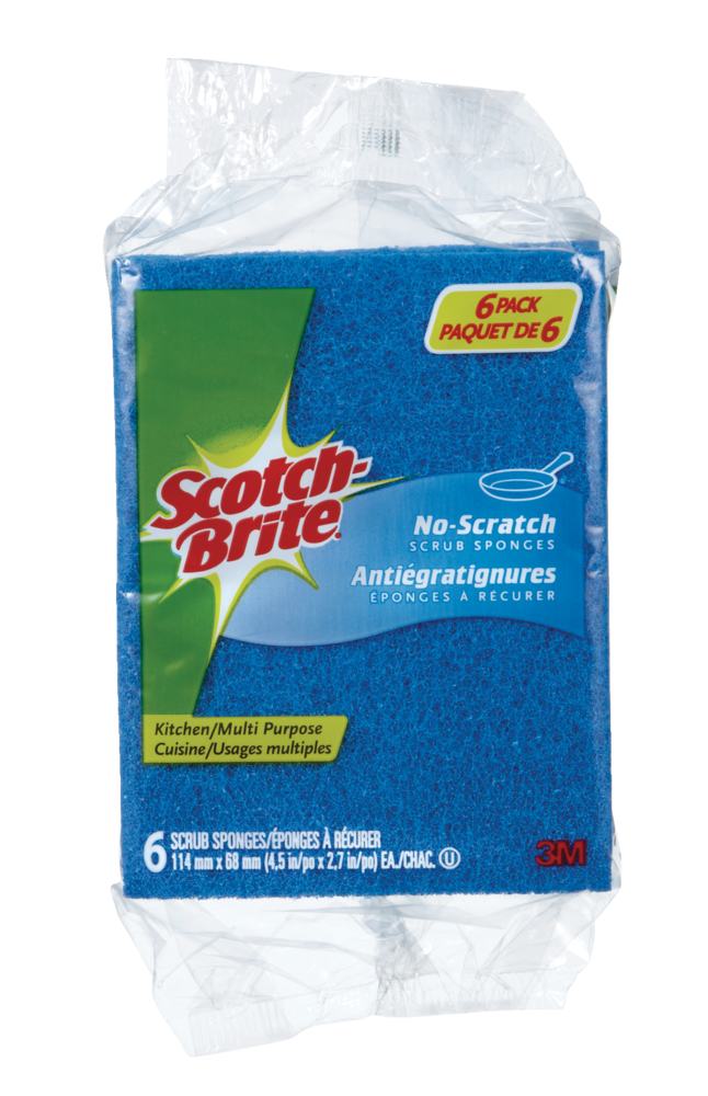 3M Scotch-Brite Non-Scratch All-Purpose Scrub Sponge, 6-pk R2R4 - product image 1