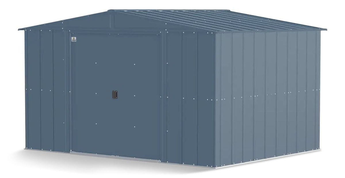 Classic Galvanized Steel Storage Shed, Blue Grey, 10-ft x 8-ft F1M9 - product image 2