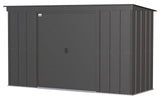 Classic Galvanized Steel Storage Shed, Charcoal, 10-ft x 4-ft F2C9 - product image 1