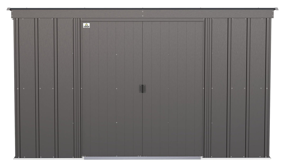 Classic Galvanized Steel Storage Shed, Charcoal, 10-ft x 4-ft F2C9 - product image 3