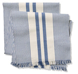 Blue Ribbed Rectangular Cotton Table Runner, 84-in x 15-in F1A5 - product image 1