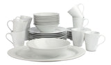 Lauren 34pc Porcelain Dinnerware Set, Serves 8, White F5P4 - product image 1