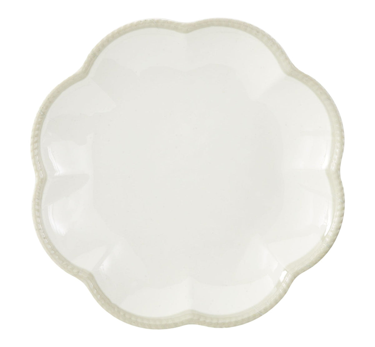 Scalloped Side Plate, BPA-free, Plastic, Ivory Colour U8G4 - product image 1