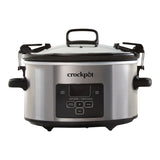Digital Programmable Slow Cooker with Locking Lid, Feeds 4 People & More, Stainless Steel, 4-qt T0F3 - product image 1