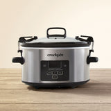 Digital Programmable Slow Cooker with Locking Lid, Feeds 4 People & More, Stainless Steel, 4-qt T0F3 - product image 3