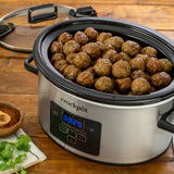 Digital Programmable Slow Cooker with Locking Lid, Feeds 4 People & More, Stainless Steel, 4-qt T0F3 - product image 4