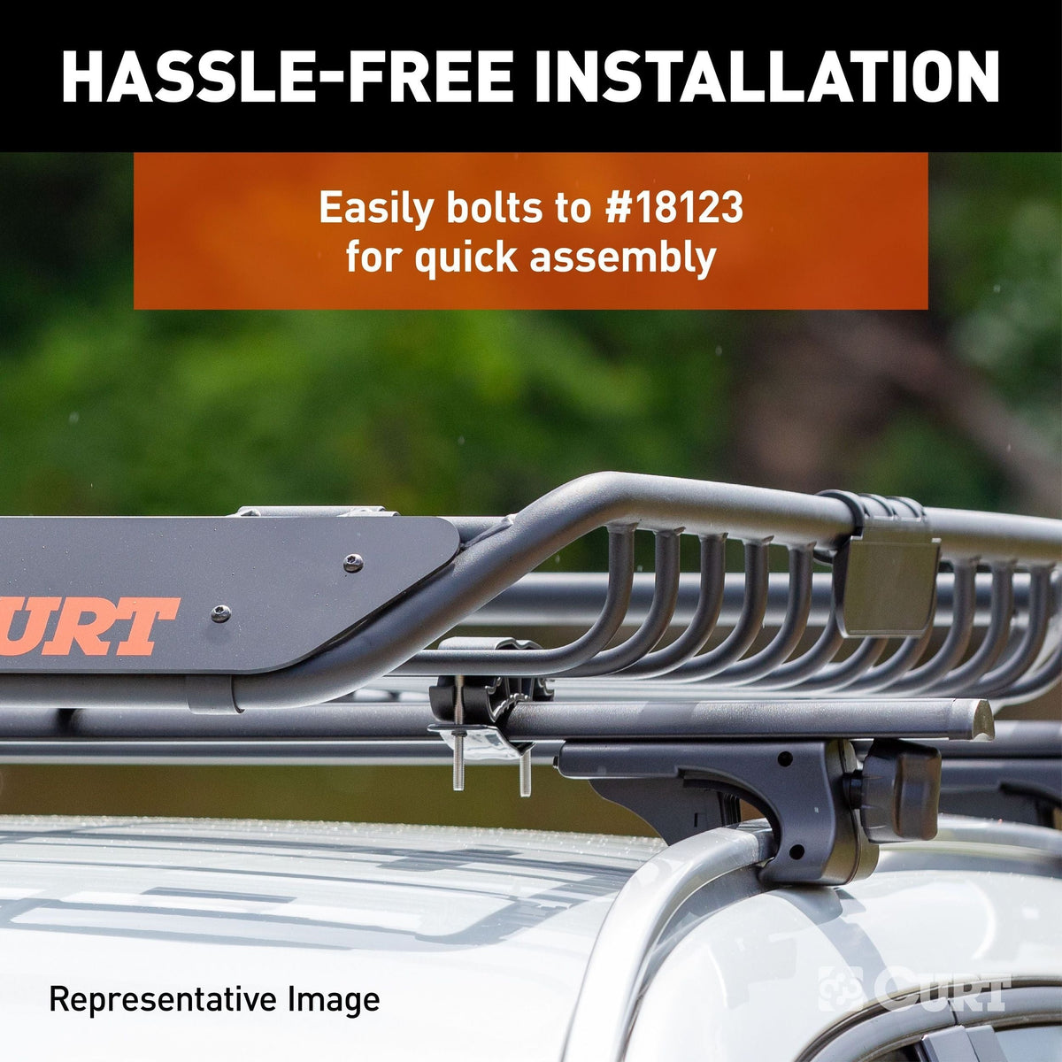18124 Steel Roof Rack Cargo Basket/Carrier Extension, Black, 6-sq.ft H8Y5 - product image 8