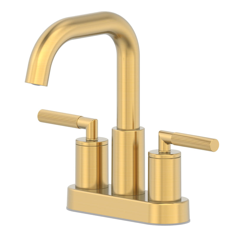 Dorian 2-Handle 4-in Centreset Lavatory/Bathroom Sink Faucet, Brushed Gold N9F2