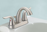 Plymouth Double Handle 4-in Centreset Bathroom Sink Faucet with Pop-Up Drain, Brushed Nickel H5Z9 - product image 4