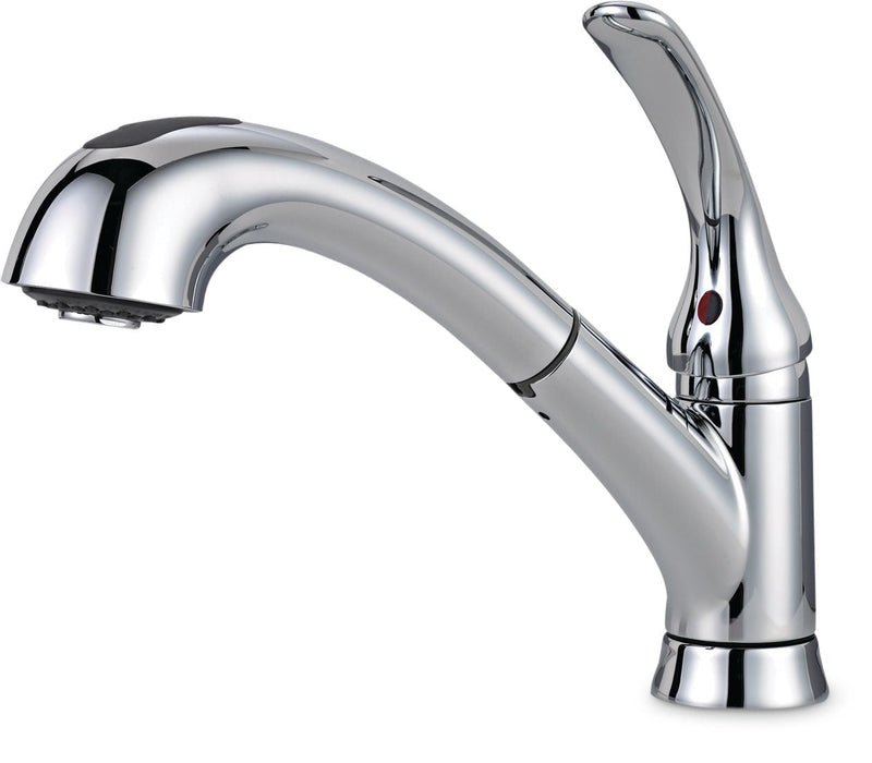 Casey Single Handle Pull Out Kitchen Faucet, Chrome I9E4