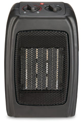 Portable Ceramic Space Heater withThermostat, 1500W, Black P7Y6 - product image 1