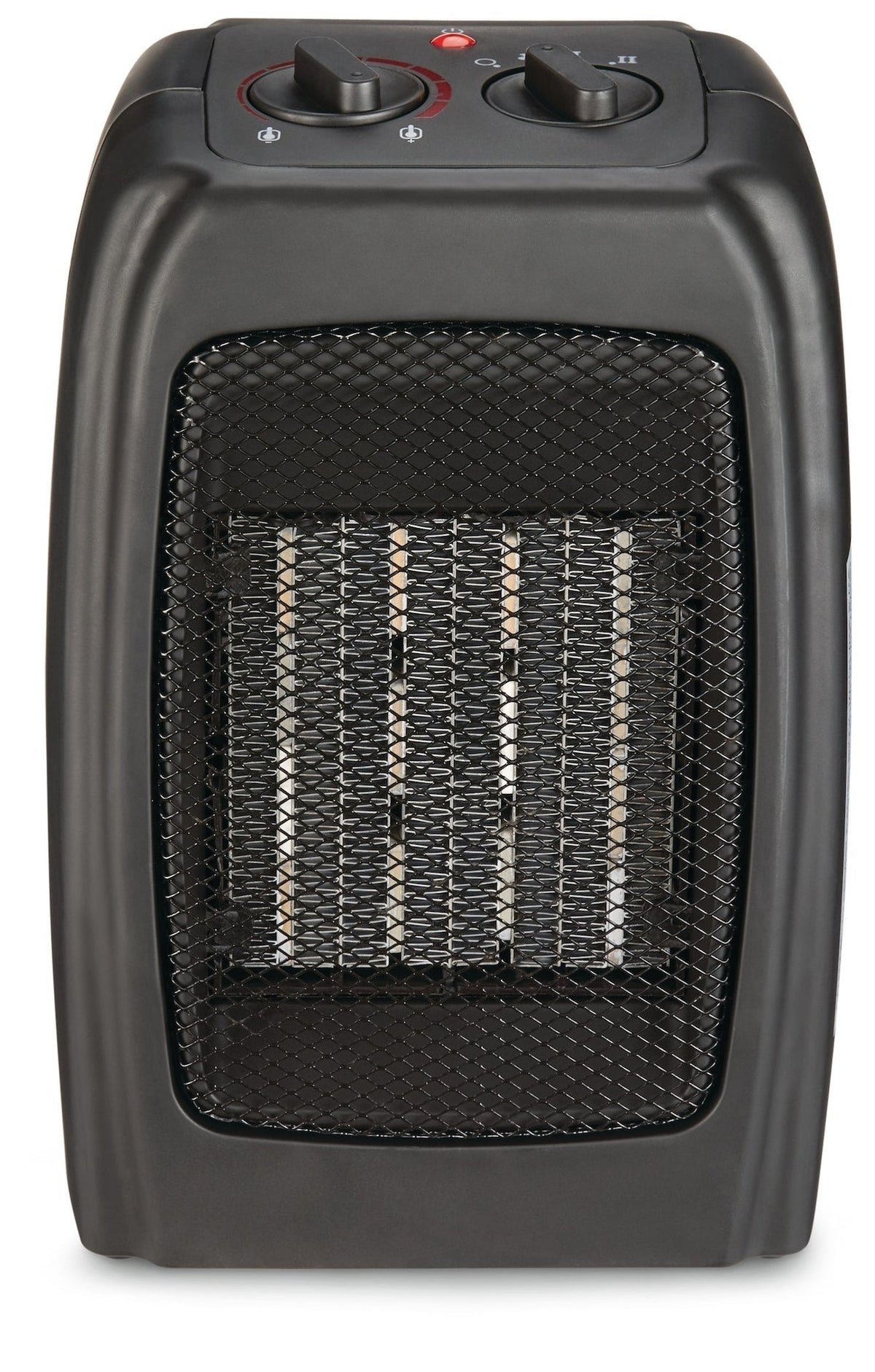 Portable Ceramic Space Heater withThermostat, 1500W, Black P7Y6 - product image 1