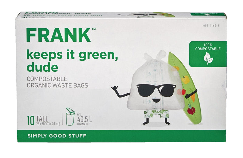 Tall Organic Compostable Food Waste Bags, 10-pk, 49-L Z1O5