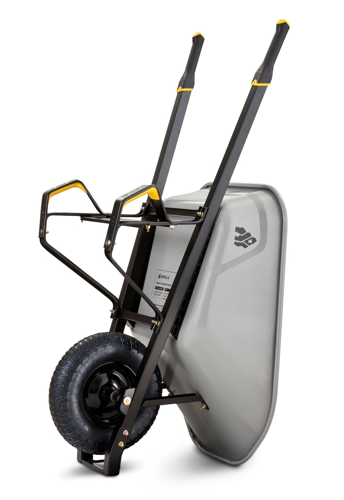 Heavy-Duty Easy Pivot/Dump Steel Tub Wheelbarrow, Steel Tray, 6-cu-ft K7O1 - product image 3