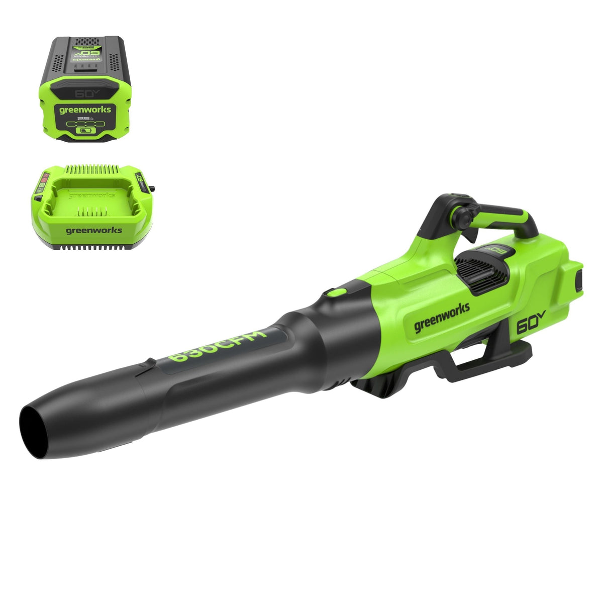 60V 630CFM 170MPH Leaf Blower 2.5Ah Battery 3A Charger A8P1 - product image 1