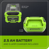 60V 630CFM 170MPH Leaf Blower 2.5Ah Battery 3A Charger A8P1 - product image 8