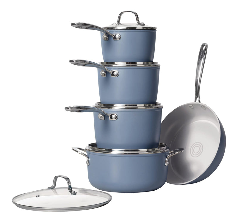 The Rock O Naturel Ceramic Non-Stick Cookset, 10-pc F5S7