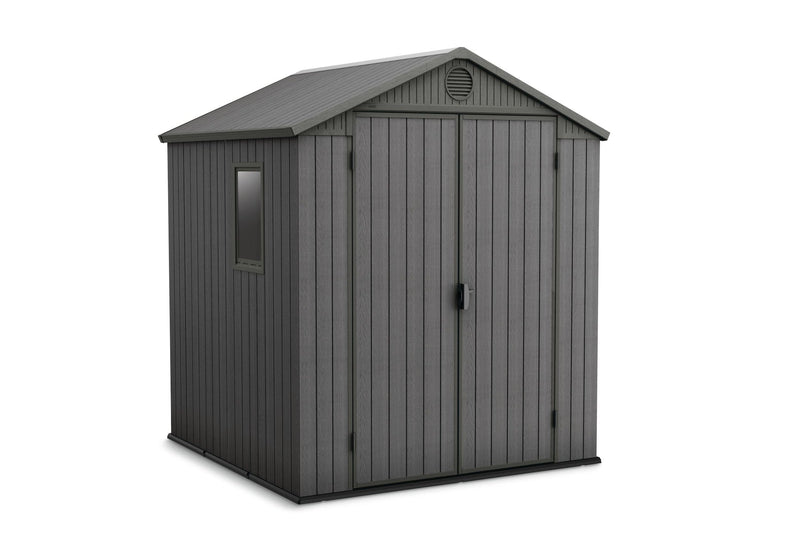 Darwin Outdoor Storage Shed, Grey, 6-ft x 6-ft G0T4