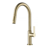 Oletto Single Handle Pull-Down Kitchen Faucet, Spot Free Antique Champagne Bronze K2B8 - product image 1