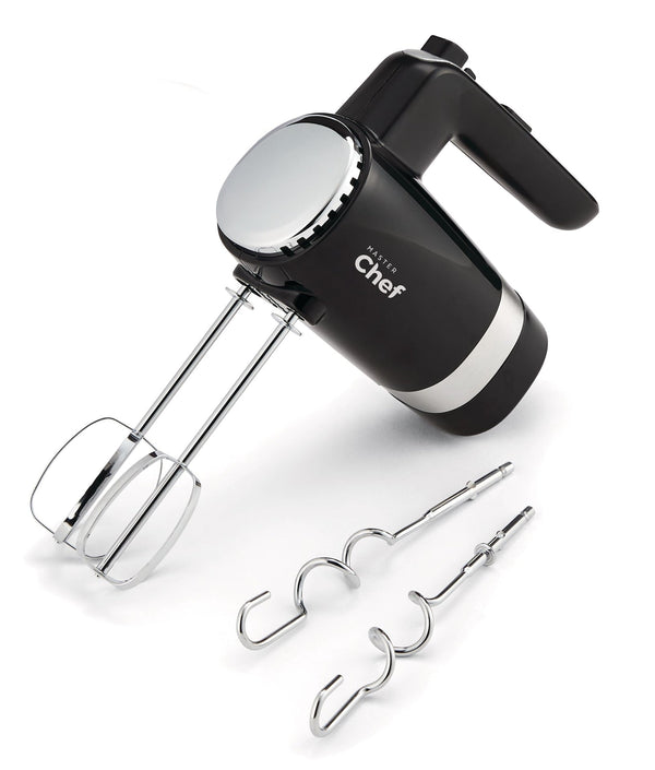 300W 5-Speed Electric Hand Mixer with Storage Base, Black Q1T4