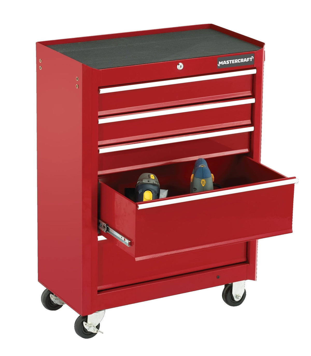 Rolling Tools Storage Cabinet with 5 Drawers, Deep Red, 24-in N0H8 - product image 5
