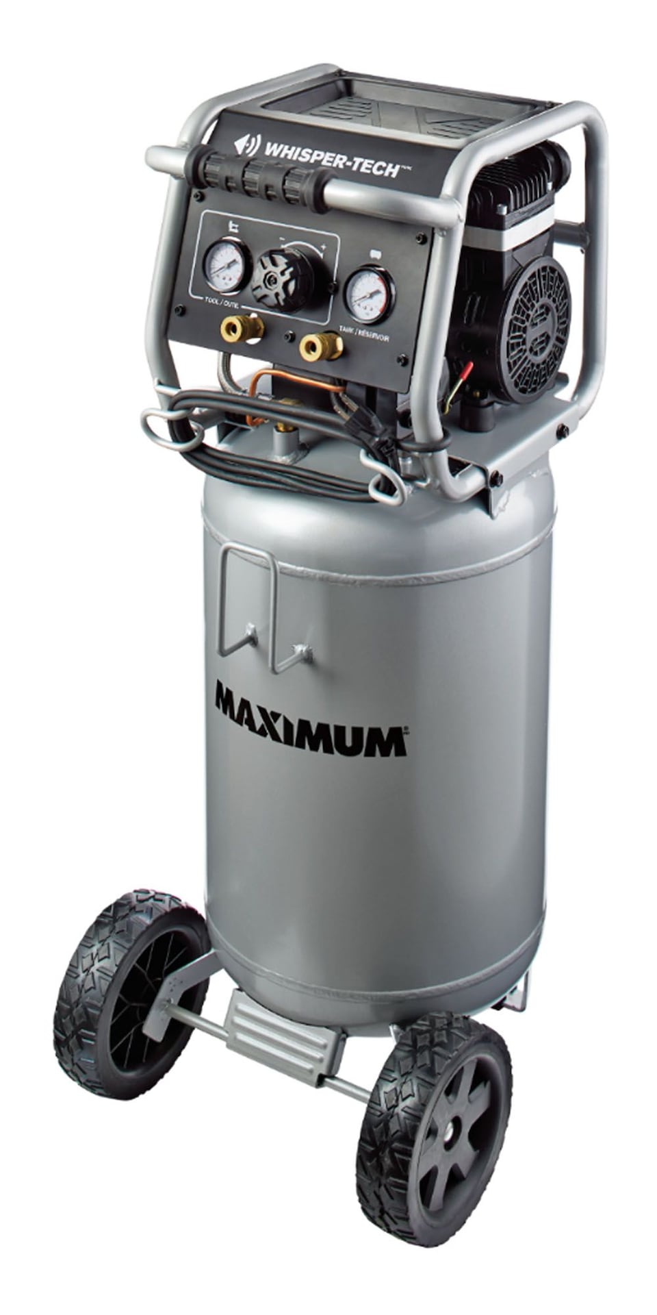 15-Gallon Oil-Free Quiet Portable Vertical Air Compressor with Top Tray H3F6 - product image 4