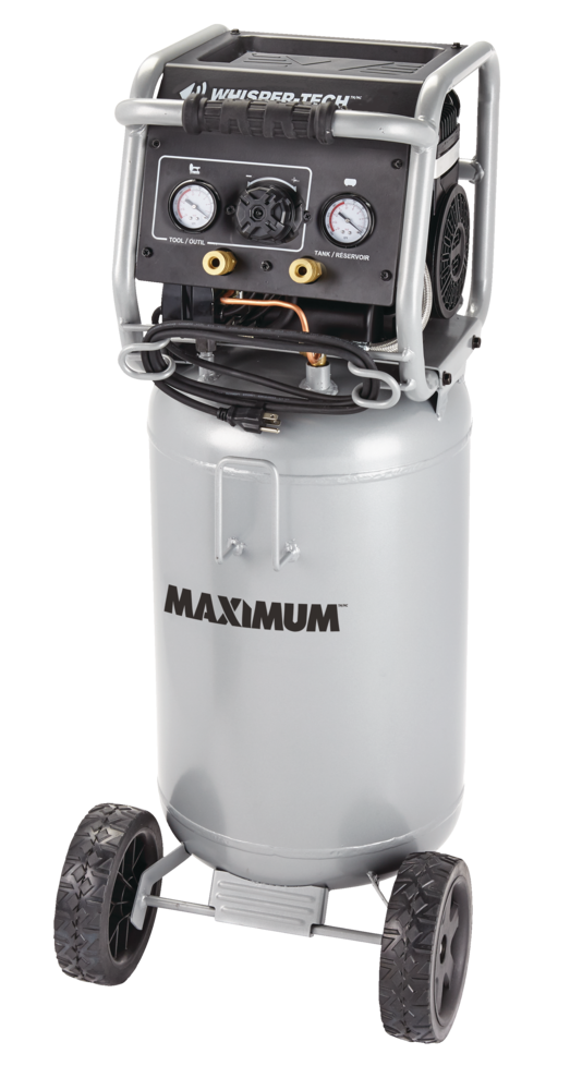 15-Gallon Oil-Free Quiet Portable Vertical Air Compressor with Top Tray H3F6 - product image 7