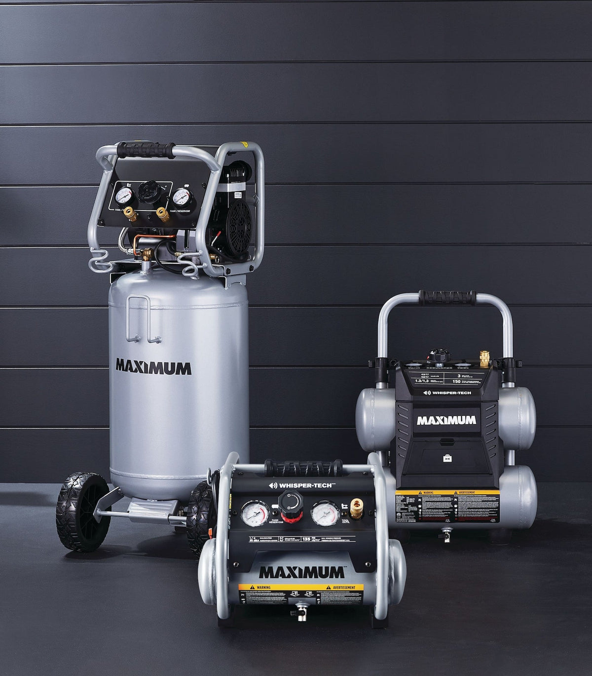 15-Gallon Oil-Free Quiet Portable Vertical Air Compressor with Top Tray H3F6 - product image 8