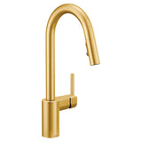 Align Single Handle High Arc Pull Down Sprayer Kitchen Faucet, Brushed Gold W2D3 - product image 1
