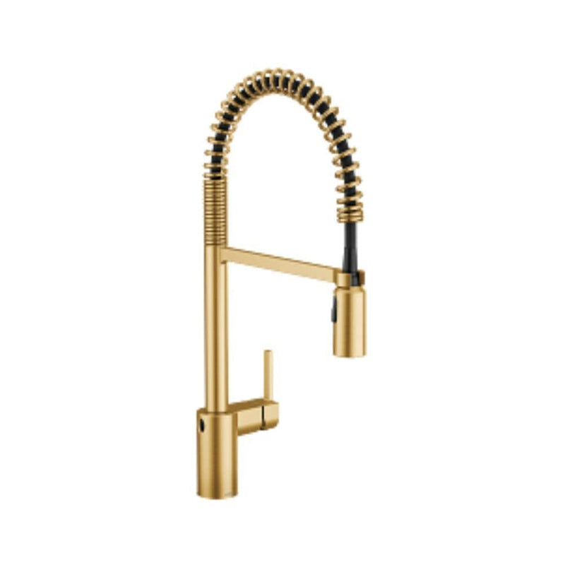 Single Handle Pull Down Kitchen Faucet with MotionSense Wave & Power Clean, Brushed Gold A6C2