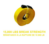 15,000-lb Recovery Strap with Loop Ends, Commercial Grade, 2-in x 30-ft I5M4 - product image 2