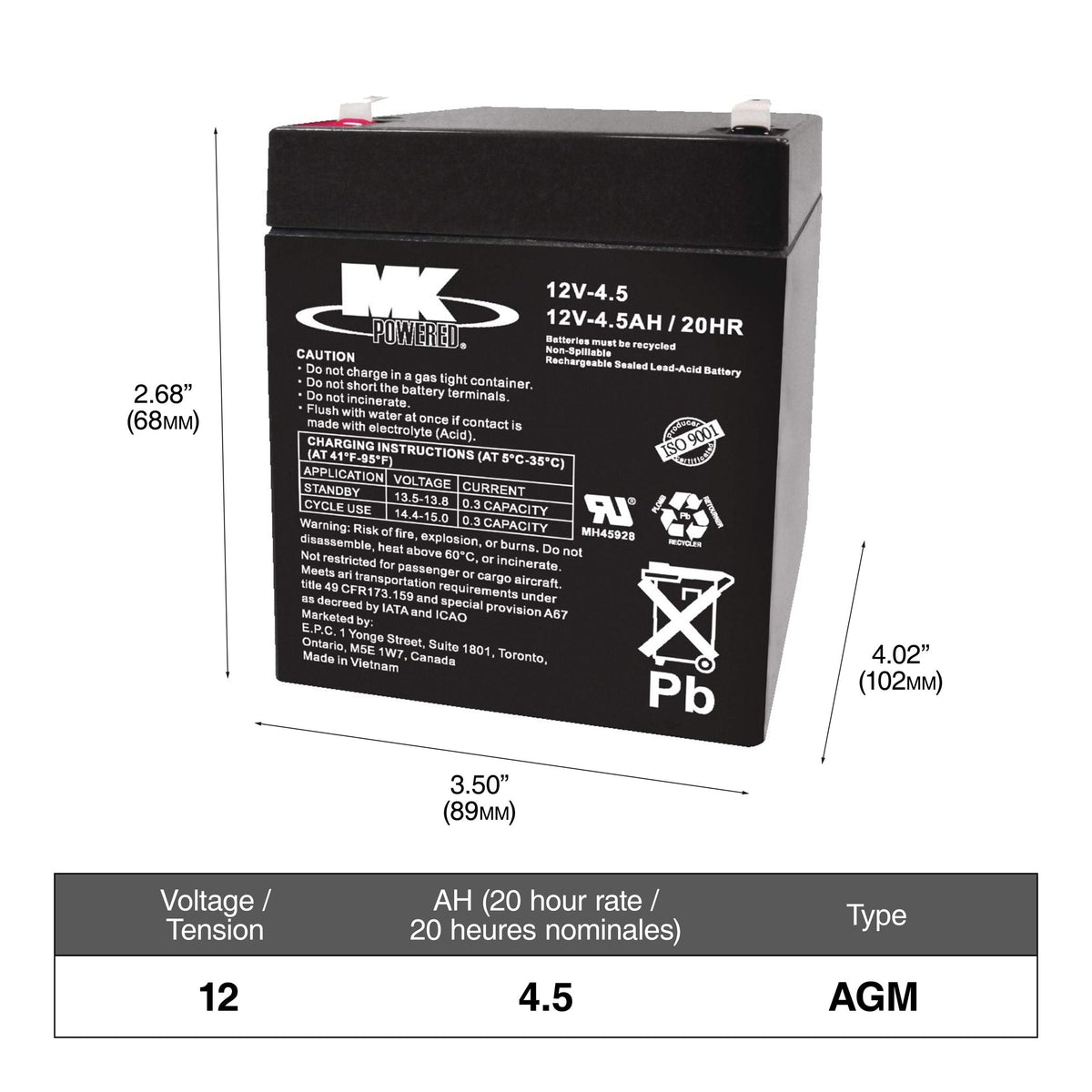 Group Size 51R Battery, 450 CCA D5A7 - product image 1