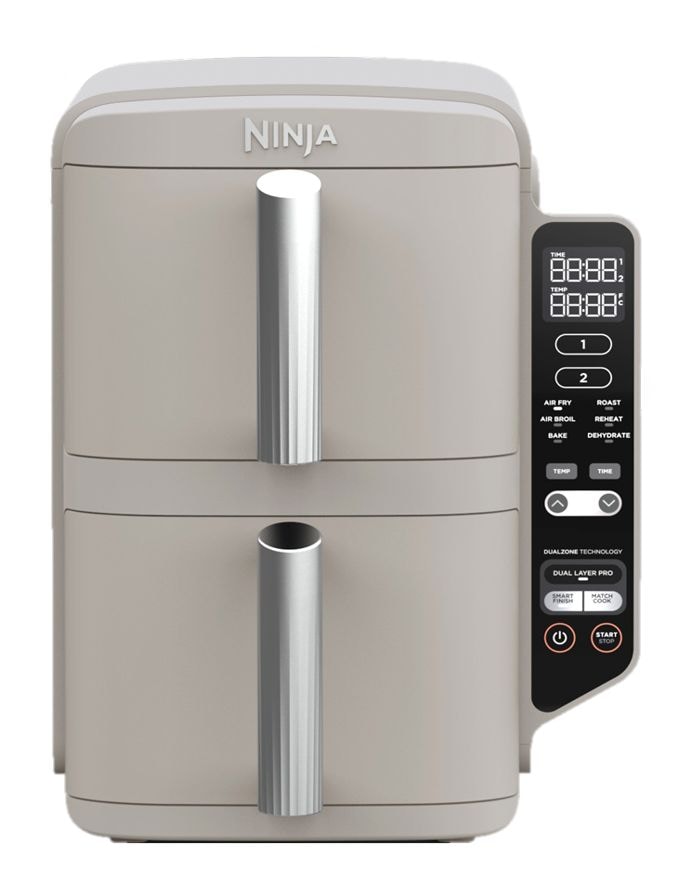 Dual Stacked Space-Saving Air Fryer, Sandstone E3I2