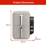 Dual Stacked Space-Saving Air Fryer, Sandstone E3I2 - product image 2