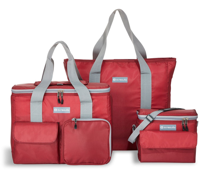 Soft Cooler and Tote Combo, Red, 3-pk A0K9