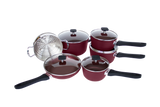 Classic Cookware Set, Non-Stick, Maroon, 11-pc K8G8 - product image 3