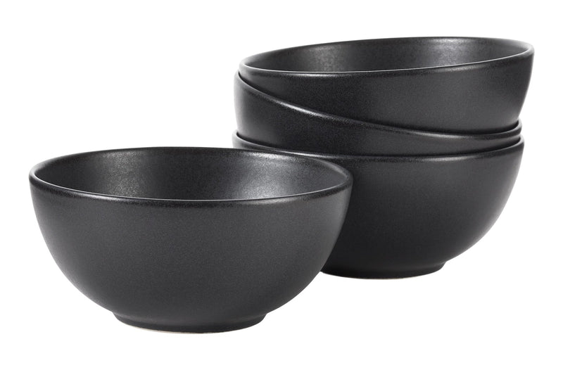 Dorset All-Purpose Stoneware Bowl, Oven Safe, 4-pk, Black Reactive A5W9