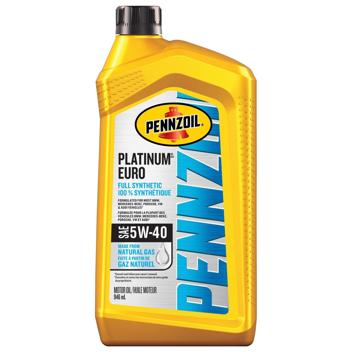Platinum Euro 5W40 Synthetic Engine/Motor Oil, 946-mL O8K0 - product image 1