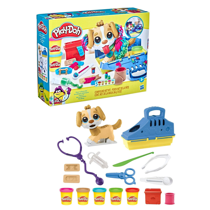 Care N' Carry Vet Playset, With Compound Cans, Non-Toxic, 10 oz, 5-pc, Ages 3+ R4H8