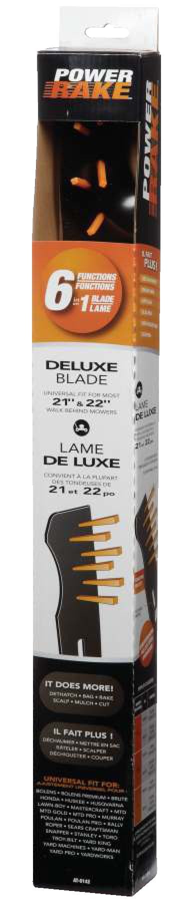 Power Rake Universal 6-in-1 Replacement Lawn Mower Blade, 21-in/22-in, Removable Tines O1S8 - product image 2