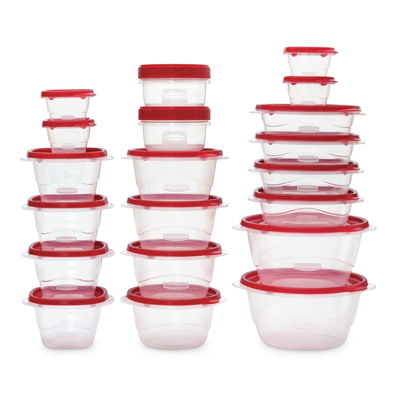 TakeAlong Rectangle Plastic Food Storage Container Set with Quik Clik Seal Lid, 40-pc H0T5