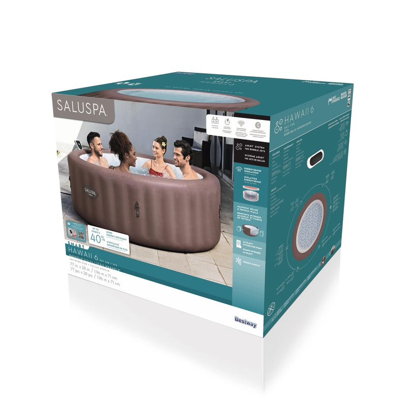 Spa Hawaii Smart AirJet 6-Person Terracotta Round Spa, 77-in x 28-in C9W2